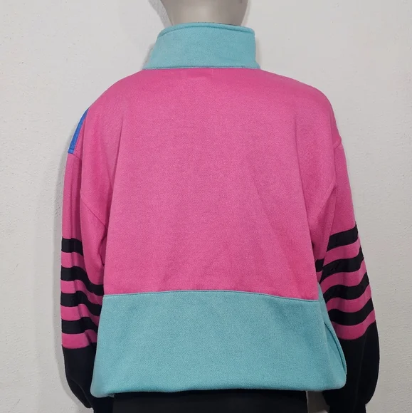 Bocoo Vintage 90s Women's Half Zip Windbreaker Sweater/Jacket Sz M Pullover - Picture 3 of 9